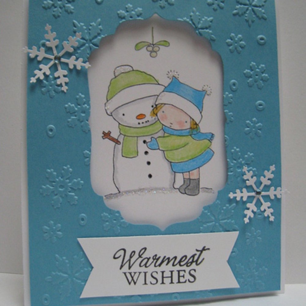 Darice 4” x 6” embossing folder - SNOWFLAKE BACKGROUND